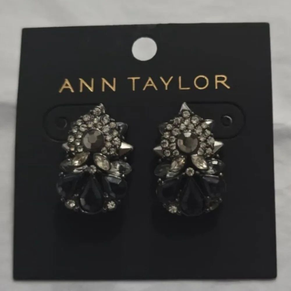 Ann Taylor Crystal Statement Earrings – NEW – Holiday-Ready Glam